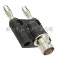 Pomona  1269 适配器连接器 BNC 母形 至 香蕉插头，双头，可堆插 黑色
