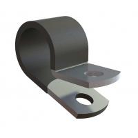 NE12  Essentra  电缆固定件  	 缆线 线夹，P 型 黑色，银色 紧固件 0.750（19.05mm）